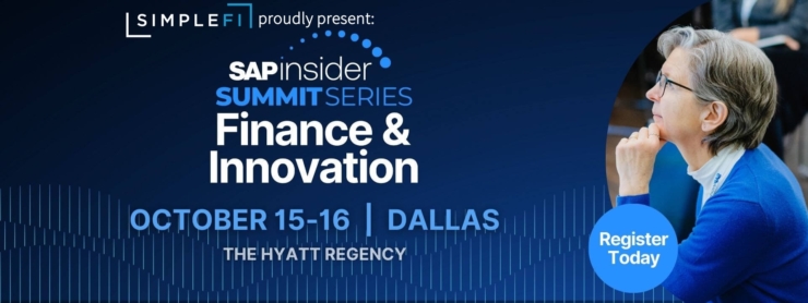 SimpleFi Solutions featured at SAP Insider Finance & Innovation Summit