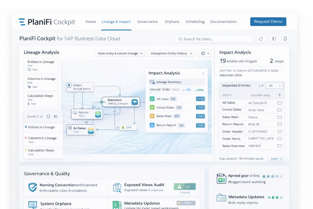 PlaniFi Cockpit for SAP Business Data Cloud